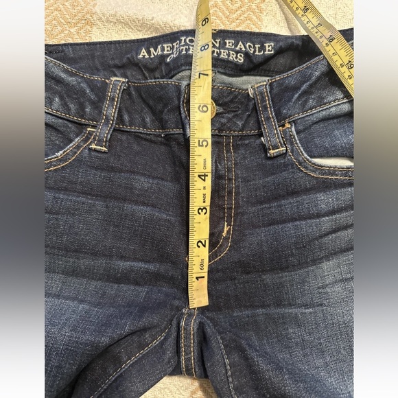 American Eagle Jeggings Womens Stretch Denim Skinny Blue Jeans Size 2 - Picture 9 of 10